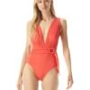 MICHAEL Michael Kors Essentials Surplice Plunge One-Piece -MICHAEL Michael Kors Sale Store 51J9FXevFNL. AC SR736920