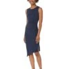 MICHAEL Michael Kors Petite Solid Crew Neck Drape Dress -MICHAEL Michael Kors Sale Store 61BcIxv 6XL. AC SR736920