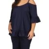 MICHAEL Michael Kors Plus Size Cold-Shoulder Ruffle Top -MICHAEL Michael Kors Sale Store 61W9eTk869L. AC SR736920