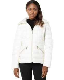 MICHAEL Michael Kors Short Box Quilt Packable Down Jacket M825223E74