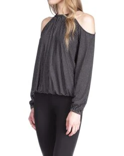 MICHAEL Michael Kors Cold-Shoulder Smock Long Sleeve