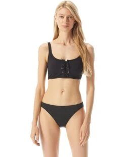 MICHAEL Michael Kors Essentials Lace Front Bikini Top