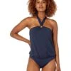 MICHAEL Michael Kors Iconic Solids Logo Ring Trim Halter Blouson One-Piece With Hidden U Wire 3 MICHAEL Michael Kors Iconic Solids Logo Ring Trim Halter Blouson One-Piece With Hidden U Wire -MICHAEL Michael Kors Sale Store 71O7PvFkl1S. AC SR736920