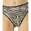 MICHAEL Michael Kors Zebra High Leg Bikini Bottoms