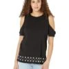 MICHAEL Michael Kors Short Sleeve Grommet Mix Tunic -MICHAEL Michael Kors Sale Store 71WlDIc91GL. AC SR736920
