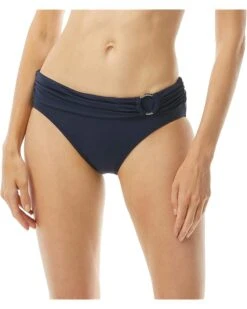 MICHAEL Michael Kors Iconic Solids Logo Ring Bikini Bottoms