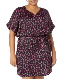 MICHAEL Michael Kors Plus Size Giraffe Wrap Dress
