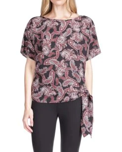 MICHAEL Michael Kors Pop French Paisley Tie Top