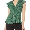 MICHAEL Michael Kors Zebra V-Neck Flounce Blouse -MICHAEL Michael Kors Sale Store 81rbSQ2PVAL. AC SR736920