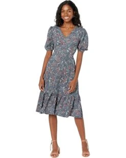 MICHAEL Michael Kors Petite Print Tie Back Midi Dress