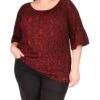 MICHAEL Michael Kors Plus Size Python Flare Sleeve Top